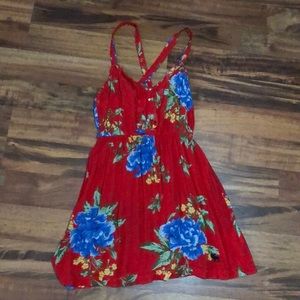Red Floral Abercrombie Sundress